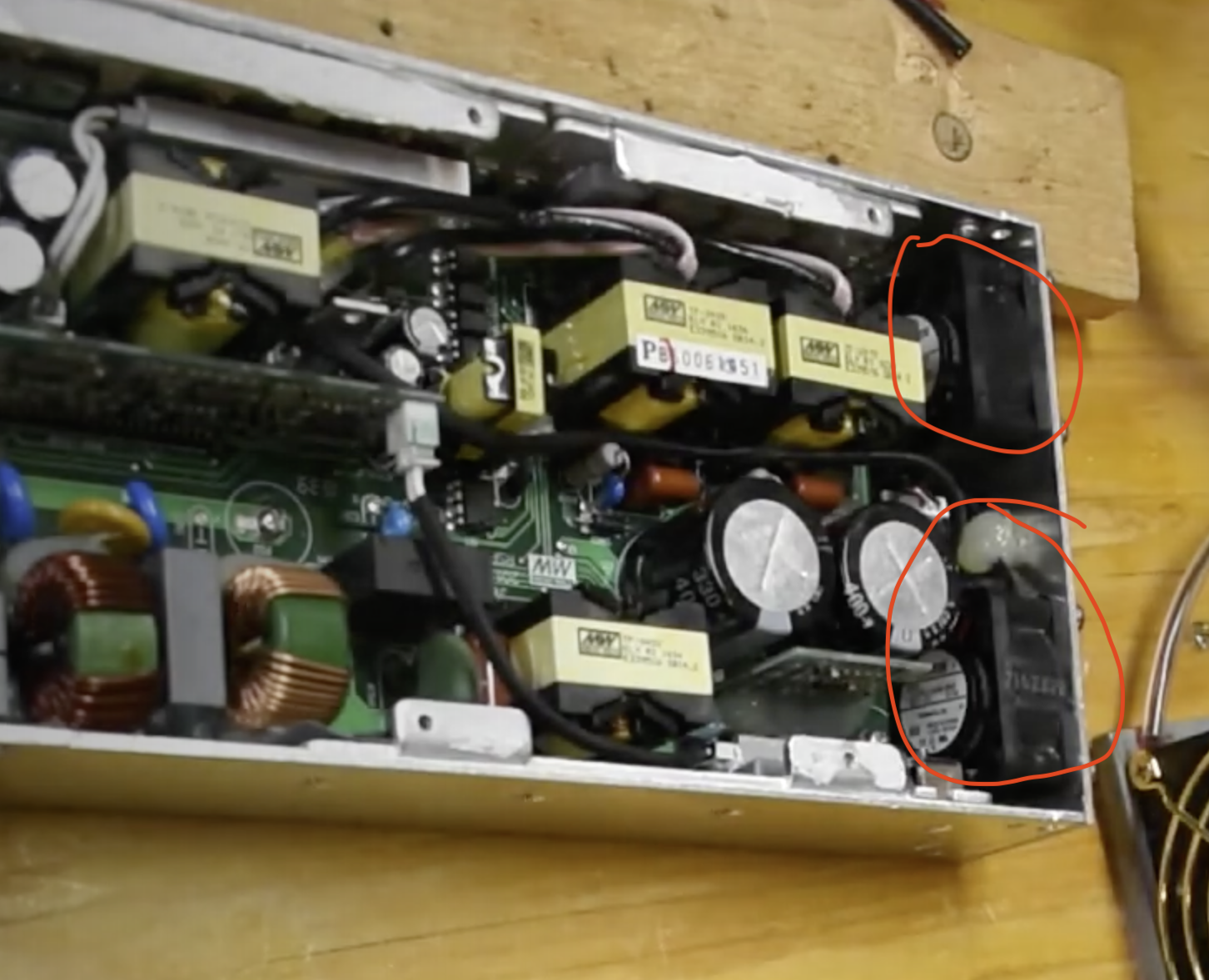 Removing Meanwell Fans