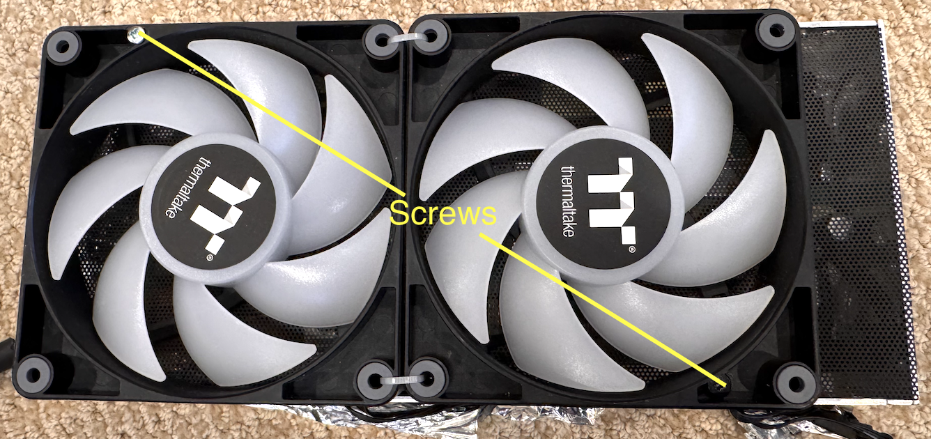 Fans Mounted on PSU